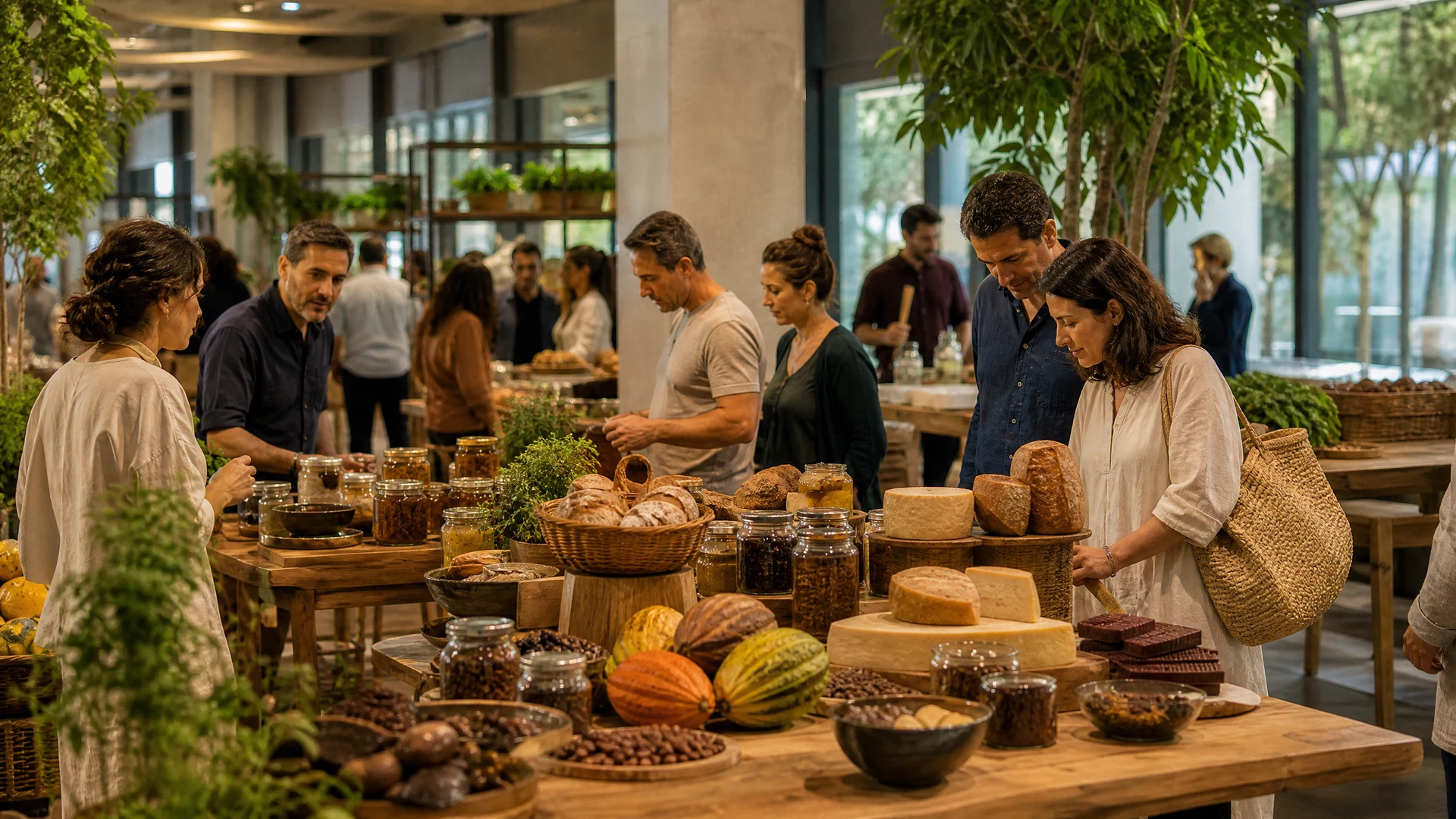 Feira interna com pequenos produtores e alimentos artesanais sem marca